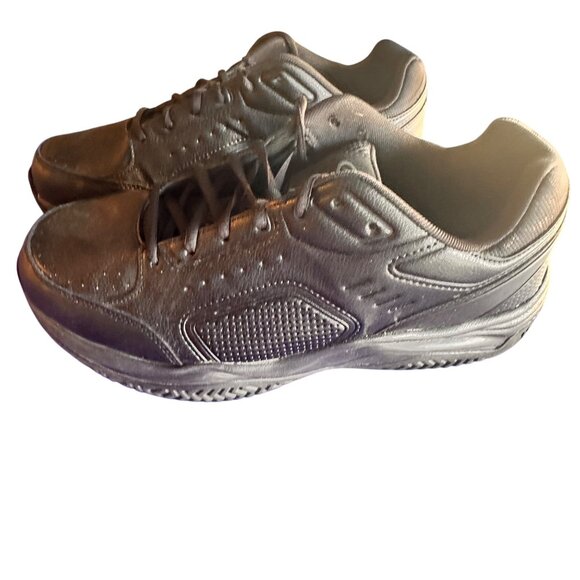 Athletic Work Size 12 Mens Black Athletic Work Shoes Sturdy Non-Slip Durable - Picture 3 of 12